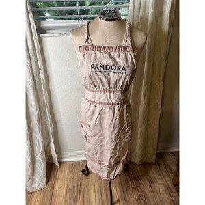 Embroidered Pandora Unforgettable Moments Cotton Apron Pockets & Pink Ribbon